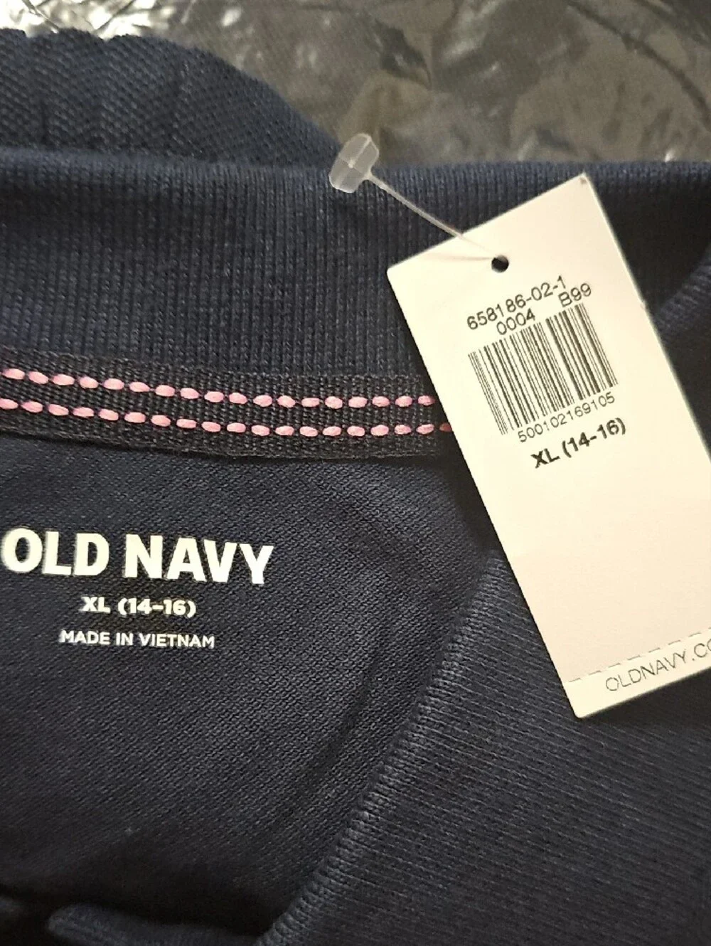 Old Navy Girls' Navy Blue Short-Sleeve Polo